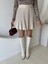 Taş Rengi Şortlu Piliseli Etek 4