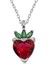 ​925 Ayar Gümüş Çilek Figür Meyve Kolye 1