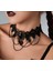 Vintage Retro Siyah Dantel Gotik Choker Kolye 1