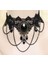Vintage Retro Siyah Dantel Gotik Choker Kolye 2