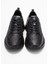 Erkek Kalın Taban Bağcıklı Sneaker Gerçek Deri Mc 22449 Siyah 5