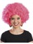 Pembe Renk Kıvırcık Afro Bonus Peruk 1