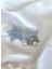 Silver Sparkle Star El Yapımı Gri Simli Cam Görünümlü Yıldız Küpe 1