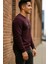 Cora Bisiklet Yaka Erkek Sweatshirt Bordo 3