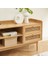 Scandi Tarzı Tv Ünitesi – Bombong 180 Cm, Ahşap & Rattan Detaylı 5