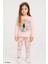Pembe Çiçekli 4-6 Yaş Çocuk Pijama Takımı 1