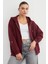 Basic Fermuarlı Kapüşonlu Oversize Sweatshirt 1