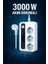 P10 3x Priz 3000W Akım Korumalı 4x USB 2x Type-C Girişli Çoklu Priz 1