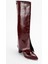 Aja Bordo Kadın Kalın Topuklu Çizme Olabilen Bot 4