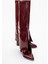 Aja Bordo Kadın Kalın Topuklu Çizme Olabilen Bot 3