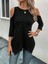 Kadın Omuzlardan Açık Sıfır Yaka Asimetrik Kesim Detay Viskon Bluz 6