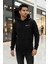 Gavi Kapüşonlu Erkek Sweatshirt Siyah 2