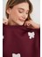 3 Iplik Fiyonk Nakışlı Oversize Sweatshirt 7