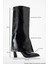 Aja Siyah Kadın Kalın Topuklu Çizme Olabilen Bot 8