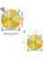 12 Bölmeli Çarkıfelek Oyunu 50 Cm+30 cm Çapında Karışık Renkli Yazılıp Silinebilen Eğitim Oyunu 1