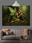 Ormanda Oturan Yeşil Peri Dekoratif Kanvas - Mdf Ahşap Tablo 3