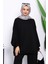 Siyah Iki Iplik Oversize Pantolonlu Takım 3