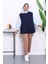 Lacivert Fermuarlı Oversize Astarlı Yelek 2