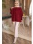 Bordo Dik Yaka Angora Yumoş Hırka 4