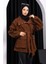 Kahverengi Oversize Cepli Bondit Trençkot 3