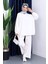 Ekru Iki Iplik Oversize Pantolonlu Takım 1