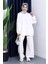 Ekru Iki Iplik Oversize Pantolonlu Takım 3