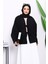 Siyah Önü Bağlamalı Keçe Kimono Ceket 4