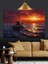 Gün Batımında Tekne ve Deniz Dekoratif Kanvas - Mdf Ahşap Tablo 4