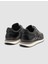 %100 Hakiki Deri Siyah Arma Detay Erkek Spor Ayakkabı 3