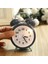 Mini Alarmlı Metal Işıklı Analog Masa Saati - Çalar Saat 7170611 6