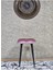 Kare Siyah Boyalı Konik Ayaklı Tabure - Oturak - Bar Taburesi - Ayaklı Tabure Pembe Renk 48 x 33 Boyut/ebat 2