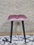 Kare Siyah Boyalı Konik Ayaklı Tabure - Oturak - Bar Taburesi - Ayaklı Tabure Pembe Renk 48 x 33 Boyut/ebat 3