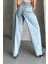Baggy Kar Yıkama Buz Mavi Jeans Pantolon D2007 3