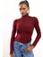 Bordo Boğazlı Transparan Bluz 25226 5