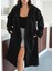 Premium Oversize Modern Siyah Kaşe Kaban 3