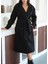 Premium Oversize Modern Siyah Kaşe Kaban 6