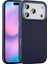 iPhone Uyumlu 17 Pro Kılıf M-Safe Şarj Özellikli Pu Deri Görünümlü Zore Kupra Kapak-Lacivert 1