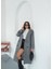 Premium Oversize Modern Gri Kaşe Kaban 2