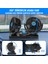 Üniversal Oto Ofis Araç Içi Torpido Üstü Vantilatör Çift Başlıklı Çakmaklık Girişli 2 Kademeli Soğutucu Fan 360° Dönebilen Ultra Sessiz Araç Fanı 12V Mavi ONV54 4
