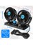Üniversal Oto Ofis Araç Içi Torpido Üstü Vantilatör Çift Başlıklı Çakmaklık Girişli 2 Kademeli Soğutucu Fan 360° Dönebilen Ultra Sessiz Araç Fanı 12V Mavi ONV54 5