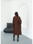 Premium Oversize Modern Kahverengi Kaşe Kaban 7
