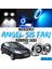 Ford Focus 2.5 2009-2011 Uyumlu Üniversal Mercekli Angel Sis Farı Metal Su Geçirmez 76 mm Buz Mavi Halkalı Gündüz Farı Angel Eyes 2 Adet 1