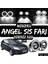 Ford Focus 2.5 2009-2011 Uyumlu Üniversal Mercekli Angel Sis Farı Metal Su Geçirmez 76 mm Beyaz Halkalı Gündüz Farı Angel Eyes 2 Adet 1