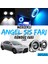 Mitsubishi Lancer 2007-2014 Uyumlu Üniversal Mercekli Angel Sis Farı Metal Su Geçirmez 76 mm Buz Mavi Halkalı Gündüz Farı Angel Eyes 2 Adet 1