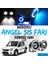Ford Transit Connect 2002-2013 Uyumlu Üniversal Mercekli Angel Sis Farı Metal Su Geçirmez 76 mm Buz Mavi Halkalı Gündüz Farı Angel Eyes 2 Adet 1
