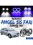 Ford Focus 2 2004-2008 Uyumlu Üniversal Mercekli Angel Sis Farı Metal Su Geçirmez 76 mm Mavi Halkalı Gündüz Farı Angel Eyes 2 Adet 1