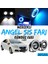 Fiat Linea 2007-2018 Uyumlu Üniversal Mercekli Angel Sis Farı Metal Su Geçirmez 76 mm Buz Mavi Halkalı Gündüz Farı Angel Eyes 2 Adet 1