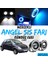 Ford Ka 1996-2008 Uyumlu Üniversal Mercekli Angel Sis Farı Metal Su Geçirmez 76 mm Buz Mavi Halkalı Gündüz Farı Angel Eyes 2 Adet 1