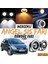 Renault Clio 3 2005-2013 Uyumlu Üniversal Mercekli Angel Sis Farı Metal Su Geçirmez 76 mm Turuncu Halkalı Gündüz Farı Angel Eyes 2 Adet 1