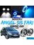 Renault Clio 3 2005-2013 Uyumlu Üniversal Mercekli Angel Sis Farı Metal Su Geçirmez 76 mm Buz Mavi Halkalı Gündüz Farı Angel Eyes 2 Adet 1